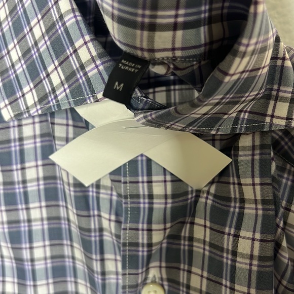 #60. Ermenegildo Zegna Gray & Purple Long Sleeved Button Shirt Med NWOT - Picture 13 of 13